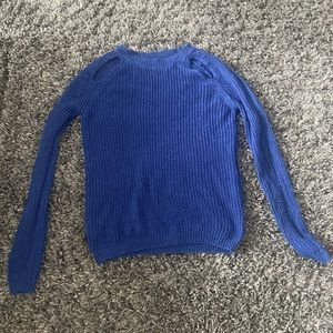 Blue knit sweater